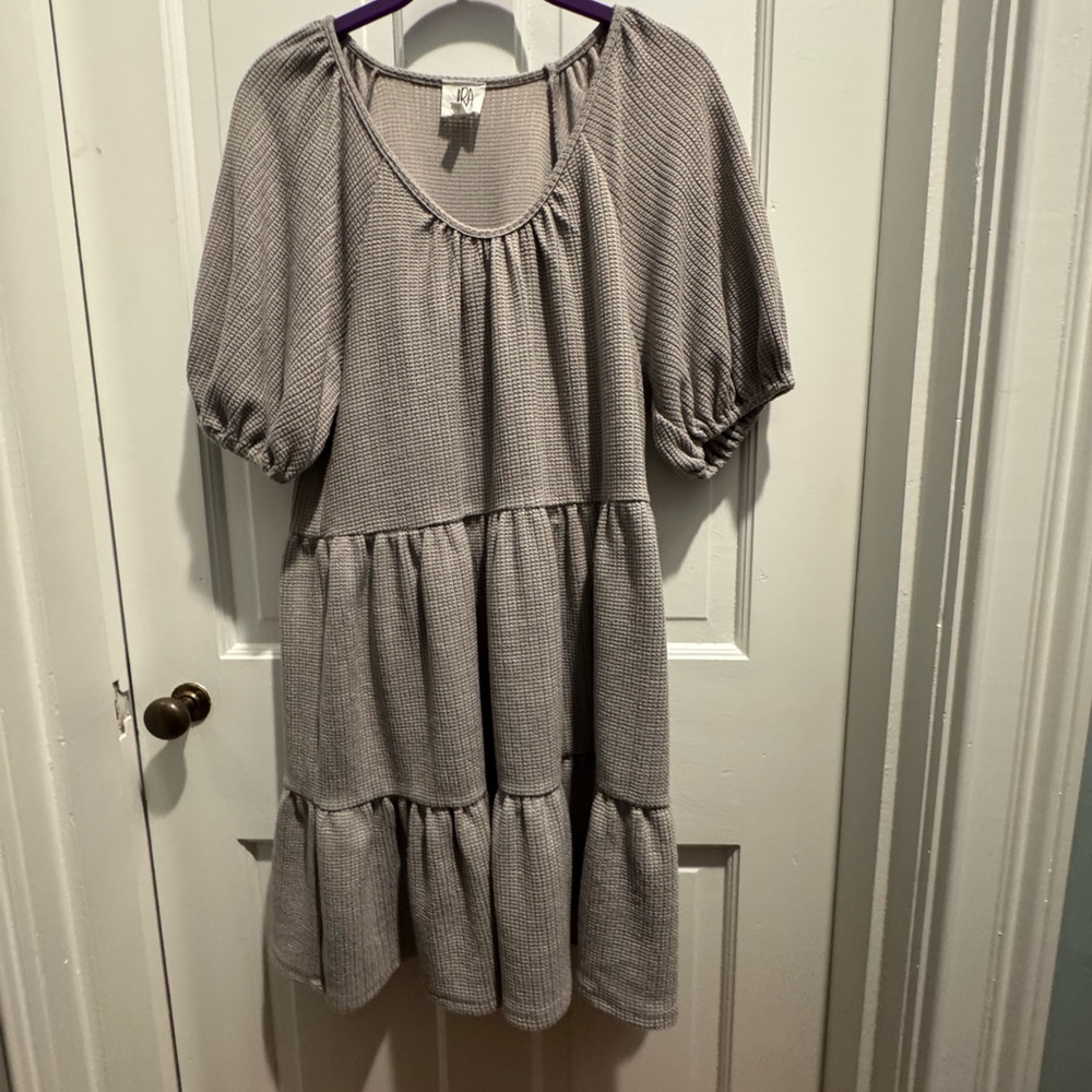 Gray Tiered Dress